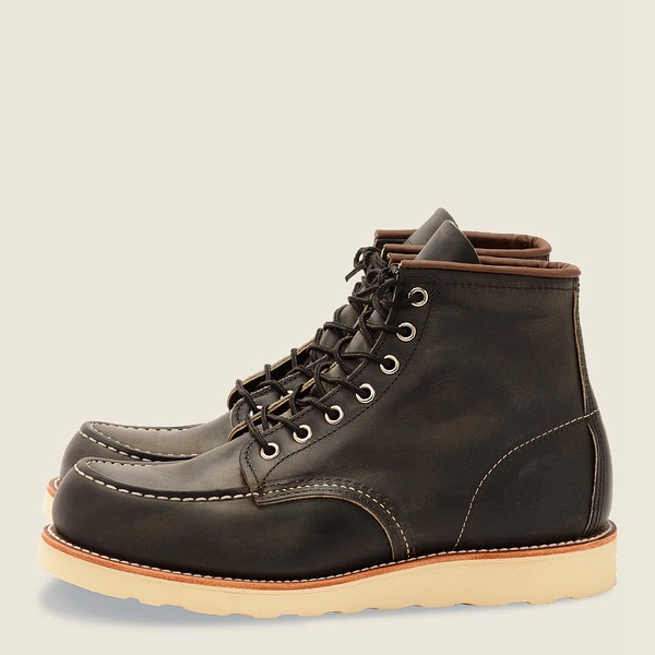 Red Wing Heritage Bot Erkek - Classic Moc - 6-Inch Rough & Tough Deri - Koyu Gri - 43NMUYIER